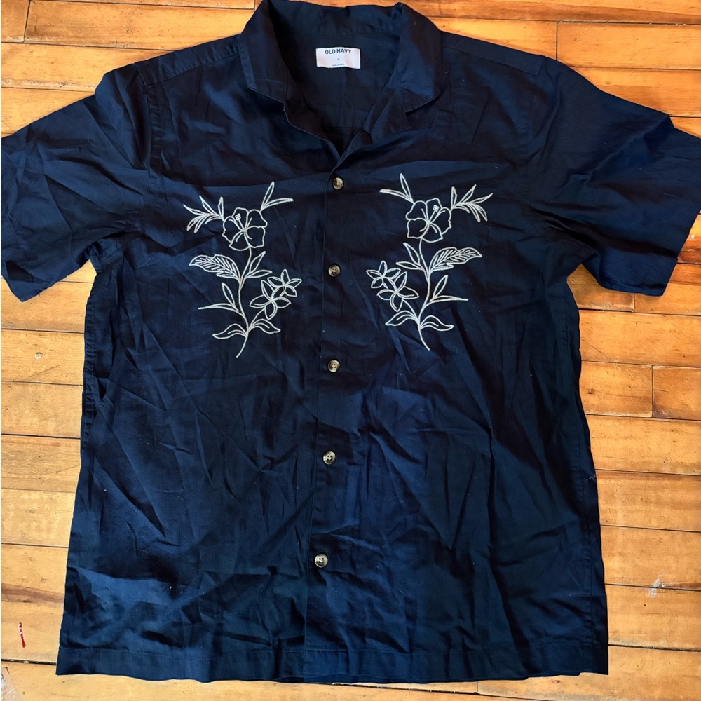 Old Navy Dark Blue Collared Shirt
